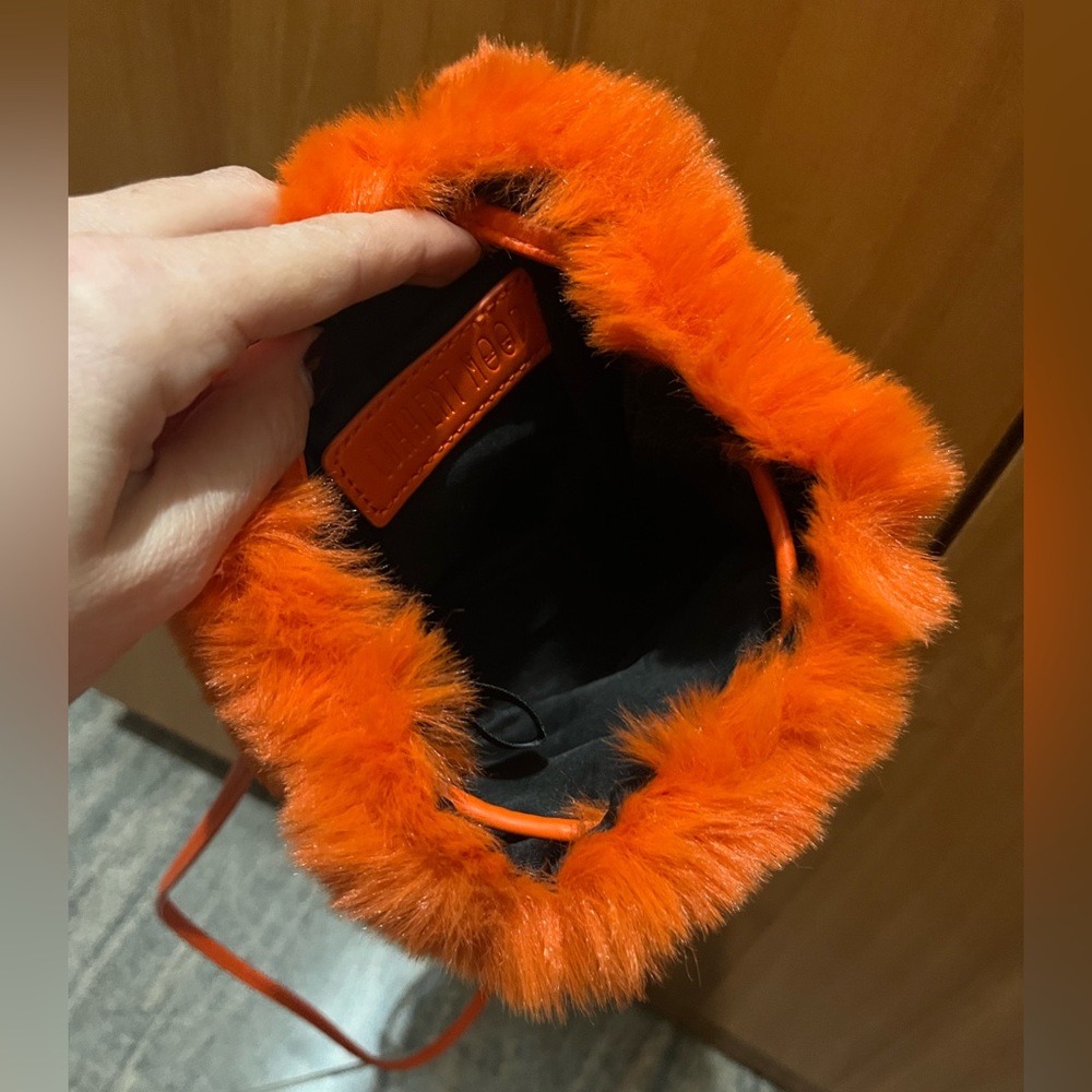 Current Mood Fluffy Orange Mini Backpack - image 3